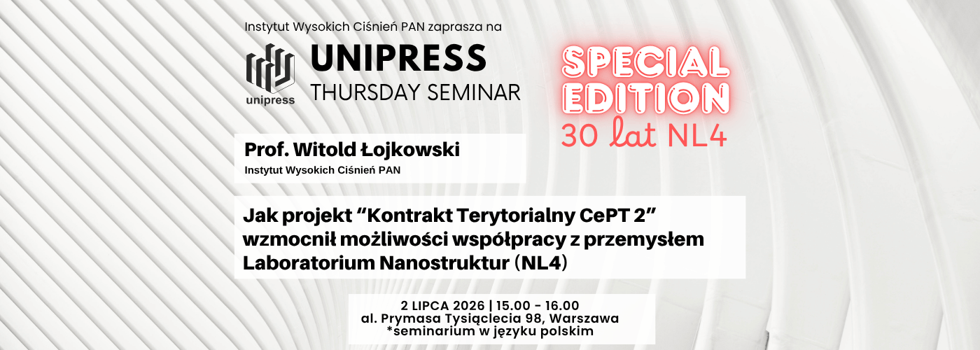 Seminarium Instytutowe - 2 lipca - prof. Witold Łojkowski
