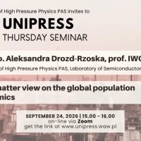 Seminarium Instytutowe - 24 września 2026 - dr hab. Aleksandra Drozd-Rzoska, prof. IWC PAN