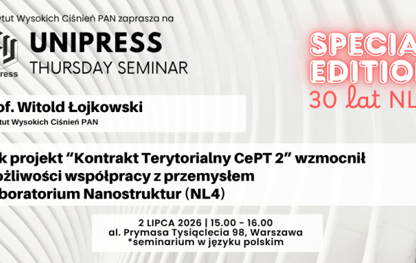 Seminarium Instytutowe - 2 lipca 2026 - prof. Witold Łojkowski