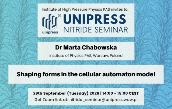 Nitride Seminar - 29th September 2026 - Dr Marta Chabowska