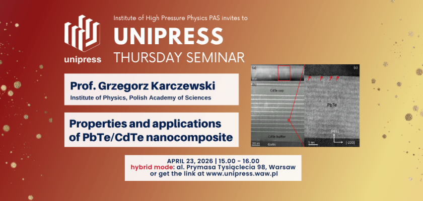 Seminarium Instytutowe 23.04.2026 - prof. Grzegorz Karczewski