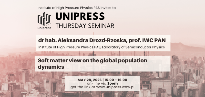 Seminarium Instytutowe 28.05.2026 - dr hab. Aleksandra Drozd-Rzoska