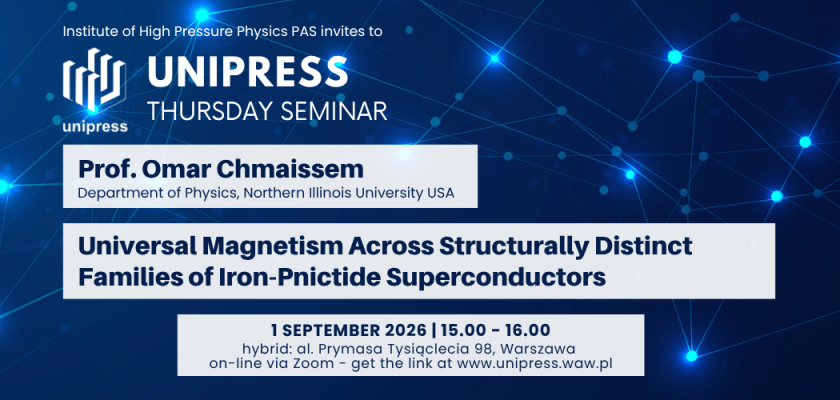 Seminarium Instytutowe - 1 września 2026 - prof. Omar Chmaissem